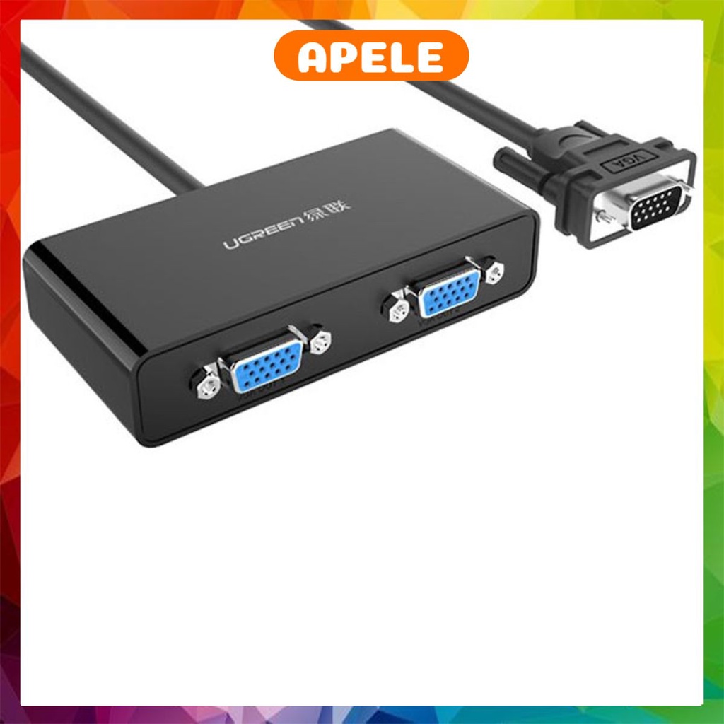 Bộ Chia màn hình VGA Ugreen 1 ra 2 20918 Dtech DT7252 Chính Hãng hỗ trợ nguồn phụ cao cấp APELE