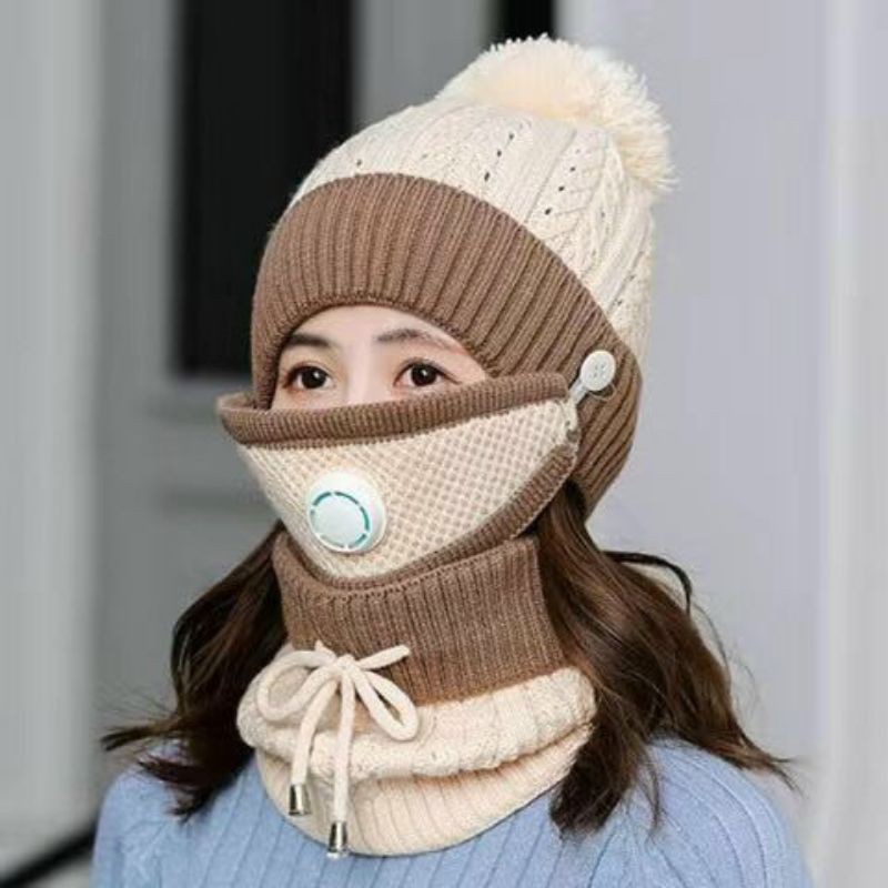 Mũ nen nữ có chùm cổ và bịt mặt