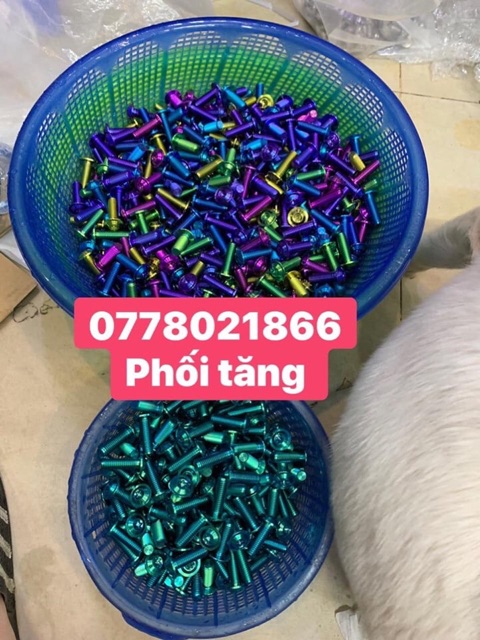 Ốc titanium GR5 6 li 10 15 20 25 30 35 40 45 50 đầu trụ