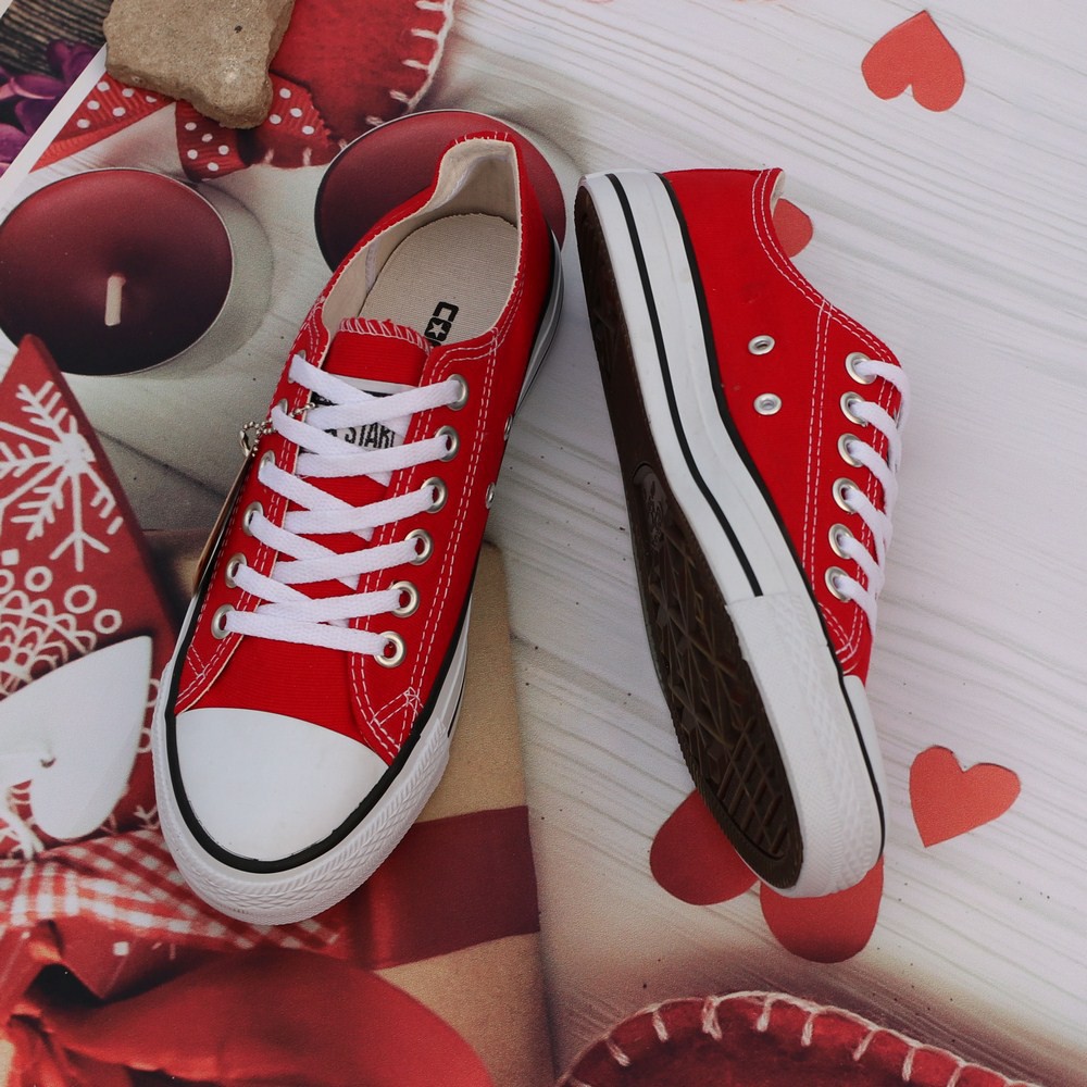 Giày CV AllStar Classic Màu Đỏ Tươi Cổ Thấp Nam