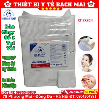 Bông cắt miếng 10x10cm, 7x7cm 0,5kg - chính hãng bông bạch tuyết - ảnh sản phẩm 5