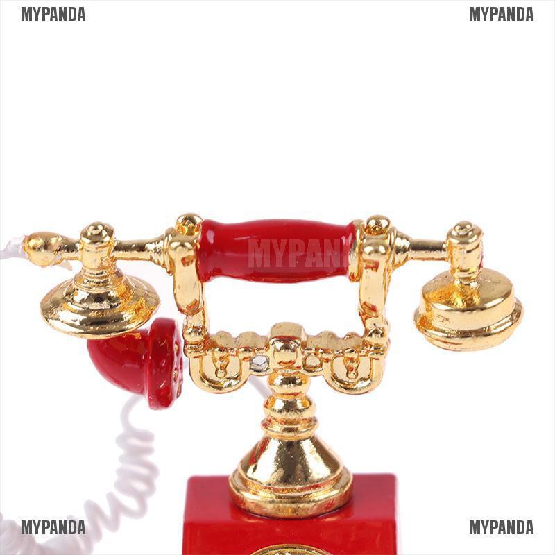 Điện thoại quay số trang trí nhà búp bê 1:12