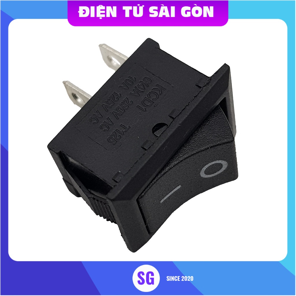 Combo 4 Công tắc bập bênh KCD1-101 15x20mm (đen)