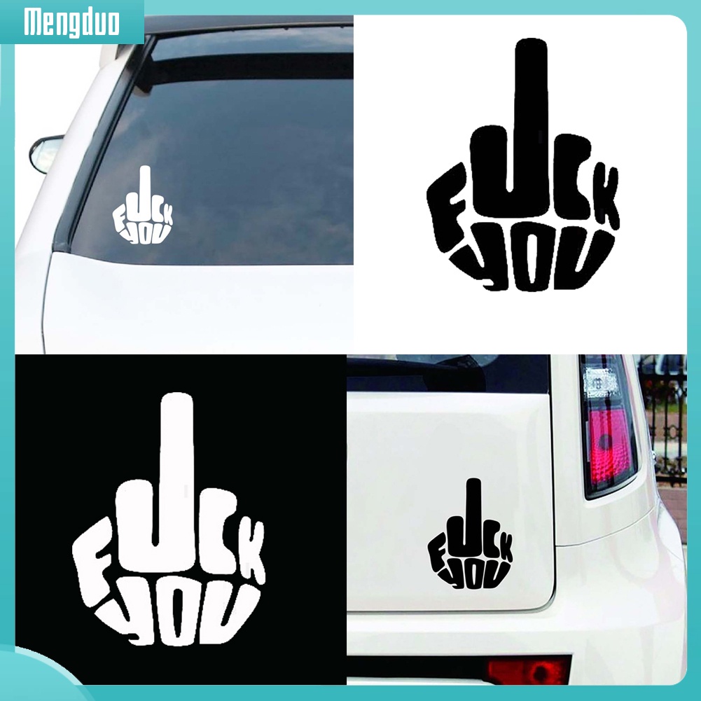 MD❀Funny Middle Finger Fuck You Car Truck Vehicle Reflective Decals Sticker Decor
