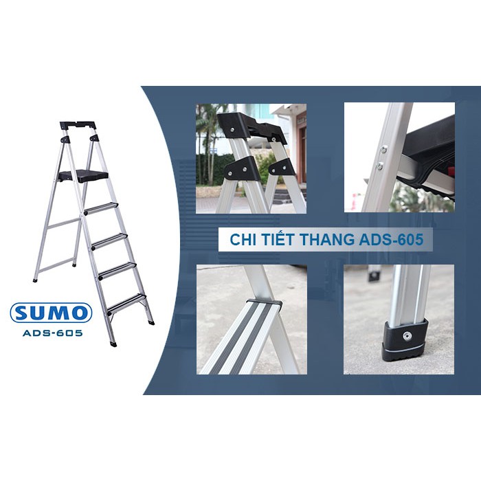 Thang ghế 5 bậc Sumo ADS-605 (chiều cao bậc cao nhất 1,1m)