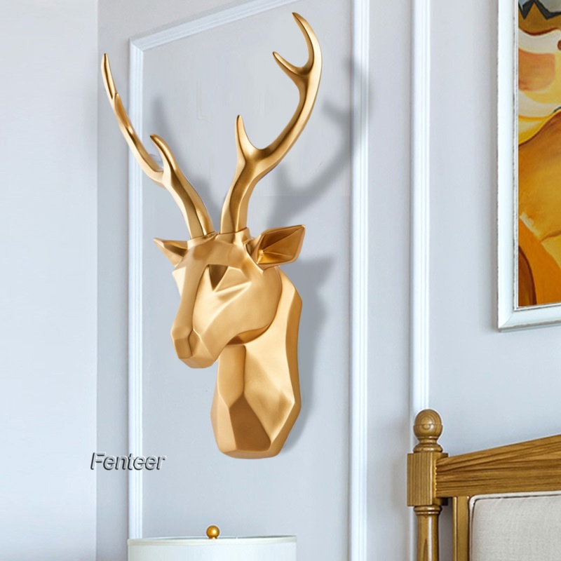 Mô Hình Đầu Hươu 3d Bằng Nhựa Resin Trang Trí Nhà Cửa