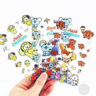 [ready Stock] Cod Army Bangtan Boy Bts Kpop Bt21 Sticker Transparent Tata Rj Koya Sticker 454