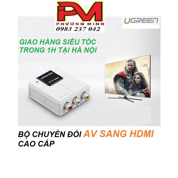 Bộ chuyển đổi AV to HDMI Cao cấp Ugreen 40225 - Hàng chính hãng
