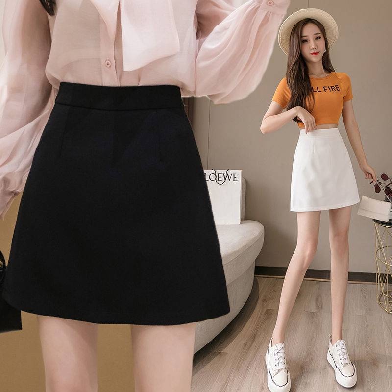 Quần giả váy nữ chữ a cạp cao ngắn đẹp CHAT vải tuyết mưa đẹp Q803