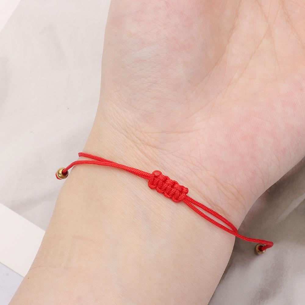 Xiantin Vòng Tay Dây Đỏ Có Khóa Cài Có Thể Điều Chỉnh Handmade