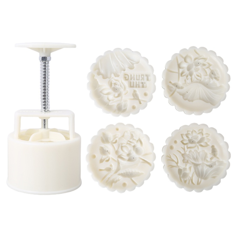 Khuôn Nhựa Làm Bánh Trung Thu Hình Hoa Sen 3d 150g Diy