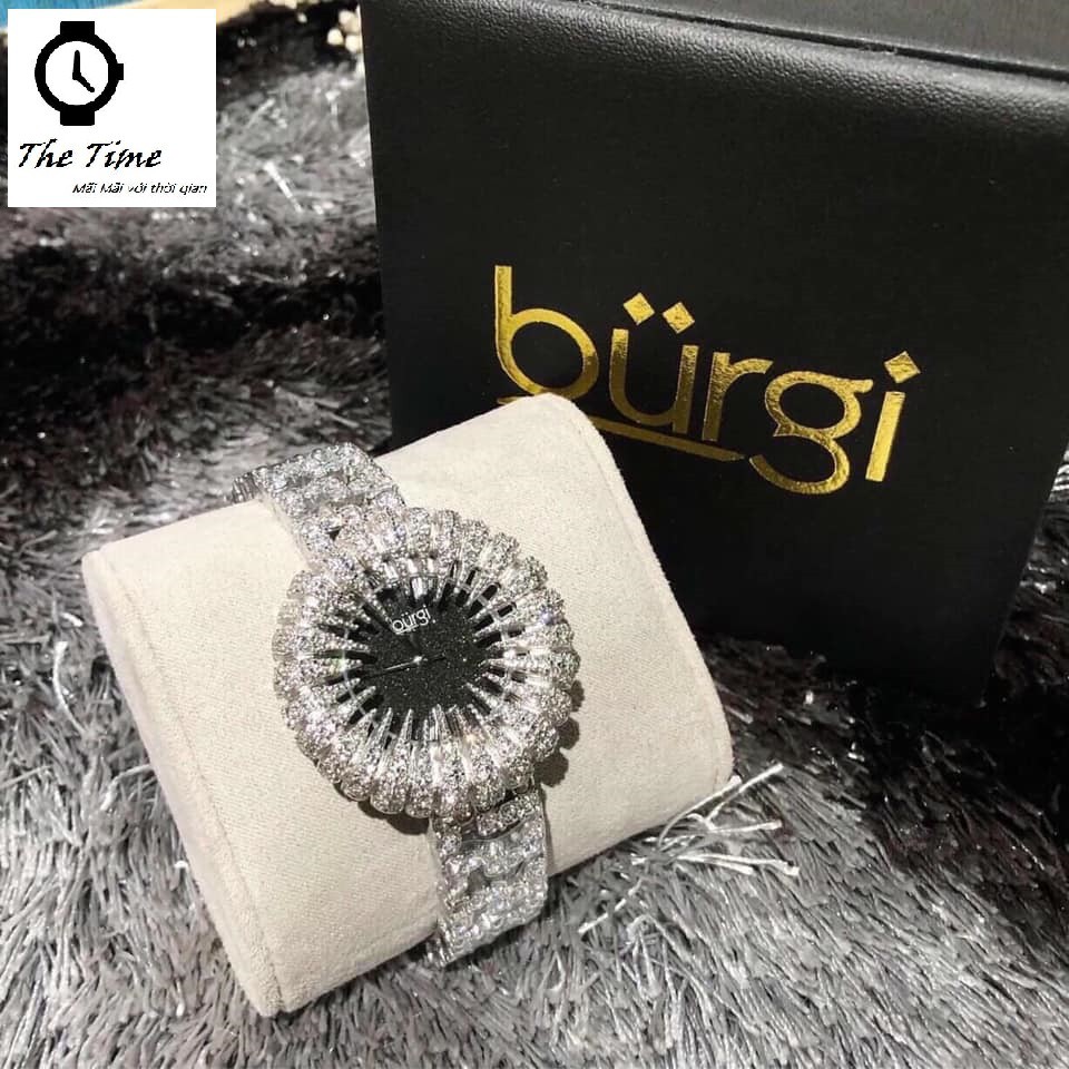 Đồng Hồ Nữ Burgi Crystal Accented Sparkling Dial Women's Watch #BUR054 Case 41mm. 3ATM