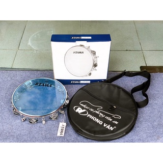 Trống Tambourine gõ bo lắc tay Tama Inox cao cấp (tặng kèm bao da)