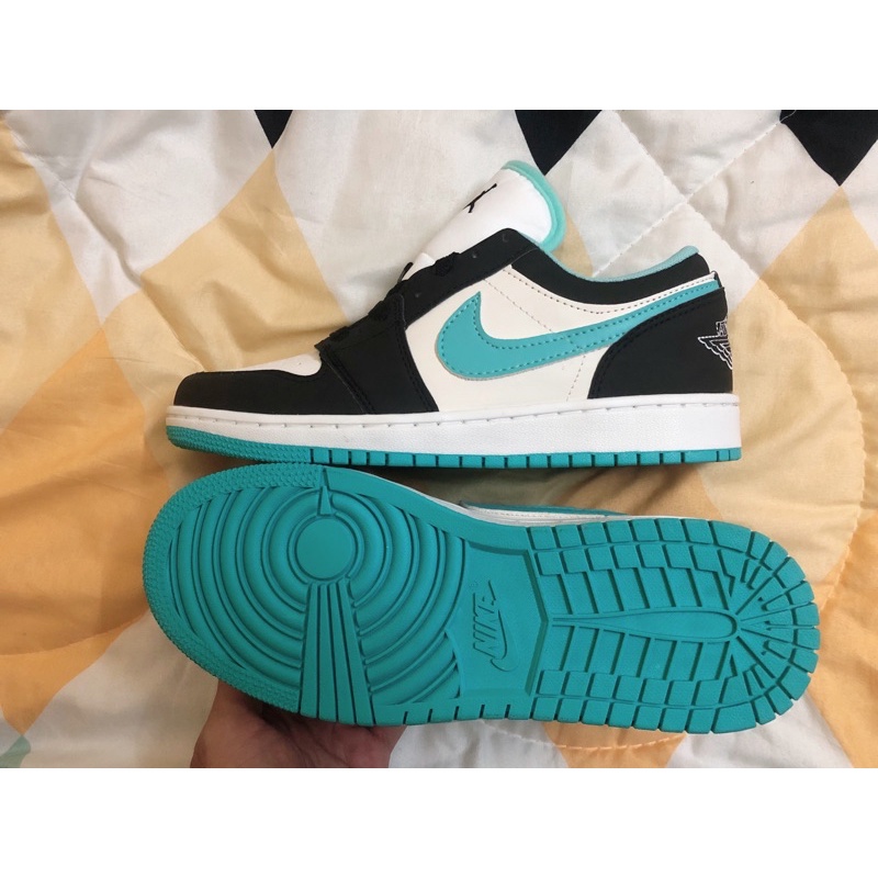 Giày JD1 Xanh Ngọc, Giày Sneakers Jodan 1 xanh Ngọc Cổ Thấp Full Box, Full Bill | BigBuy360 - bigbuy360.vn