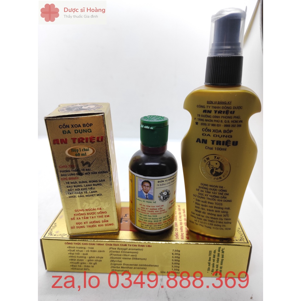 Cồn Xoa Bóp An Triệu - Chai 100ml