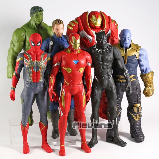 Có sẵn Mô Hình Size Lớn 45cm Siêu Anh Hùng Marvel Avengers  Huklbuster Thanos Hulk Iron Man Spider Man Black Panther