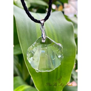 Mặt dây pha lê Swarovski hình con sò 28mm, tặng dây đeo và kẹp dây