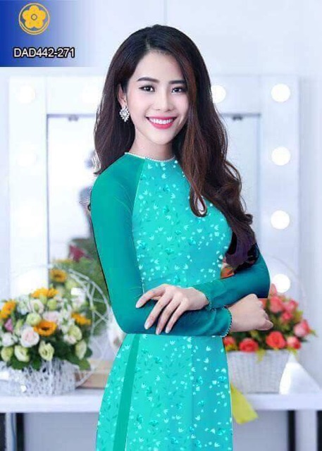 Vải áo dài hoa nhí