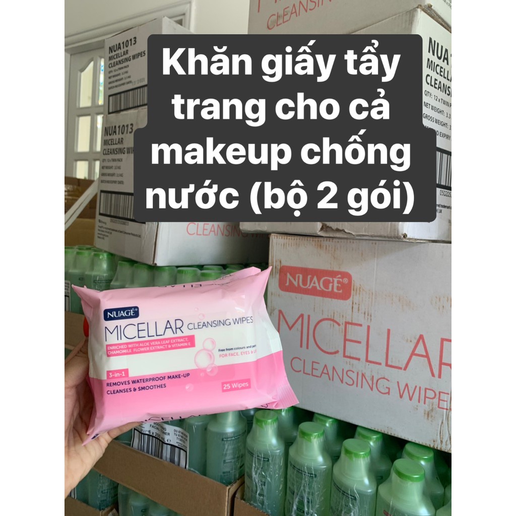 KHĂN GIẤY TẨY TRANG NUAGE ( combo 2 gói )