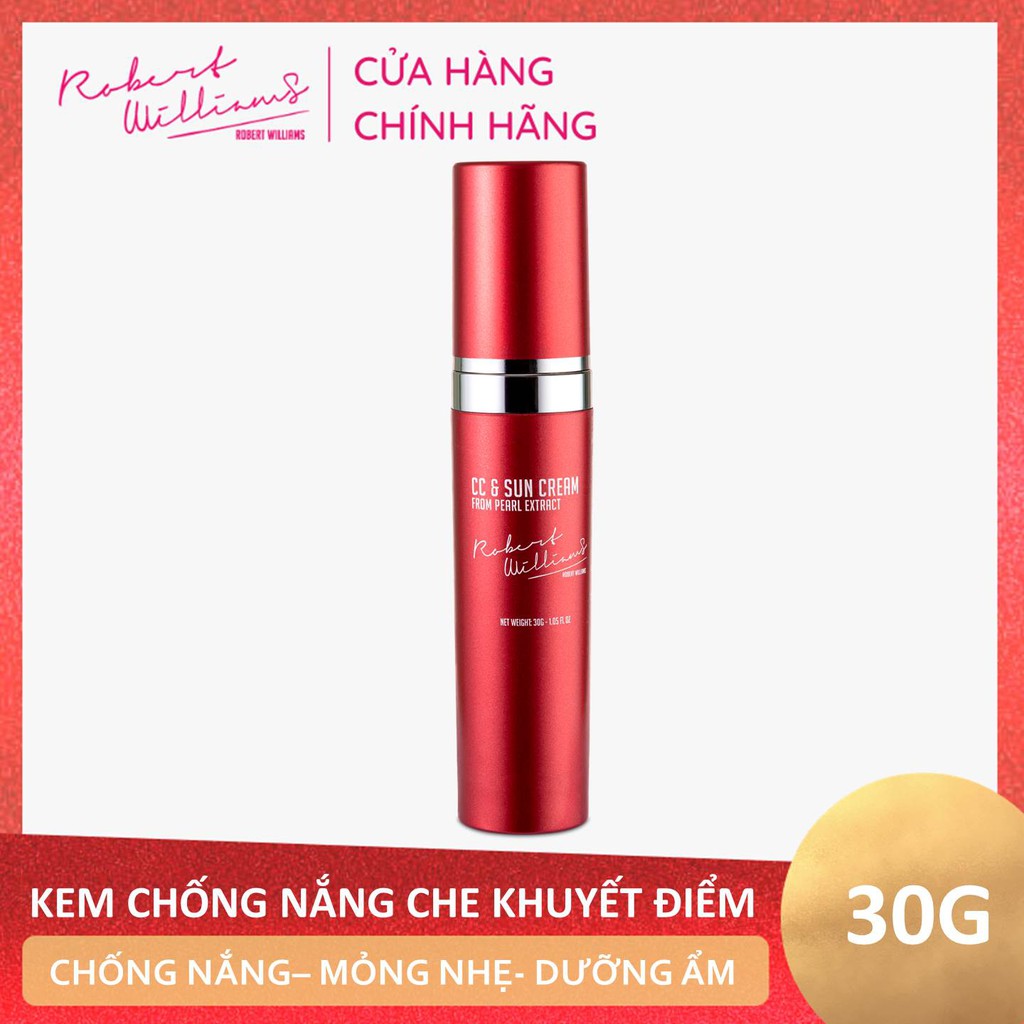 Kem chống nắng trang điểm 2in1 dưỡng da 30g SPF50+ ROBERT WILLIAMS CC & Sun cream