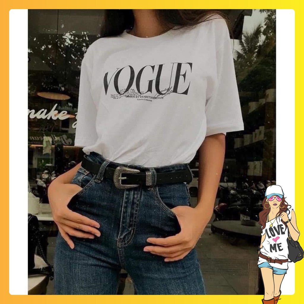 ÁO Phông Nữ ❤️ÁO Thun VOGUE ❤️Dáng rộng-vải cotton-mềm mịn thoáng mát-trẻ trung-cá tính Mã AVG01 | BigBuy360 - bigbuy360.vn