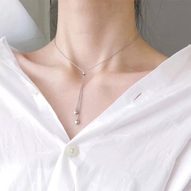 Dây chuyền choker bạc ý 925 style Hàn quốc kiểu mới lạ cực xinh NoBrandFemaleSilver