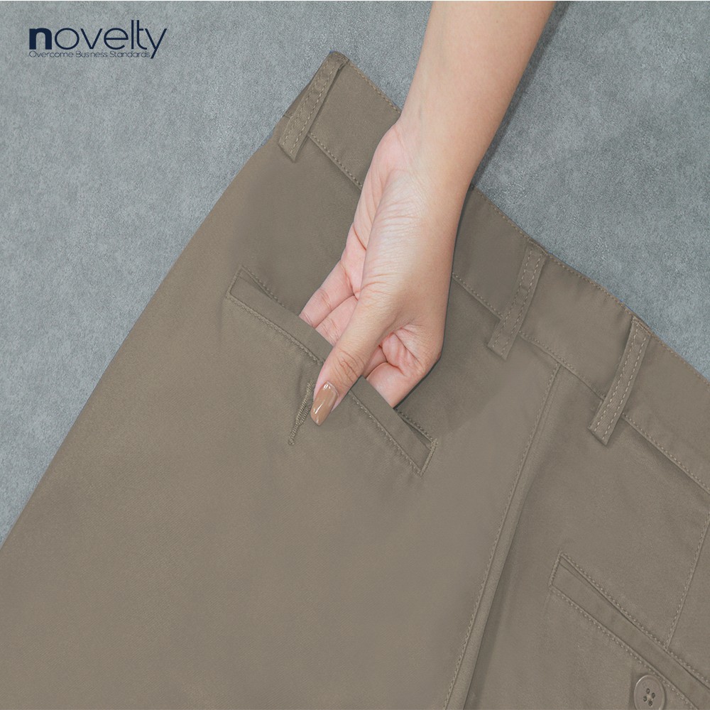 Quần dài Khaki nam Novelty 0 ly 2002040 màu nâu nhạt