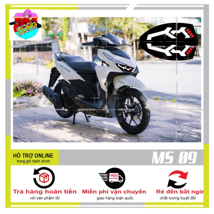 DECAL DÁN ĐÈN SƯƠNG MÙ XE VARIO 2017 (DECAL TRONG SUỐT) MS 09 - DUNG DECAL