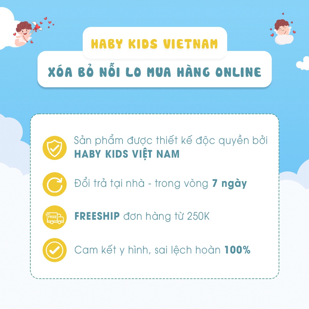 Váy bé gái chất thô đũi siêu mát in chanh cam nền be HABY KIDS