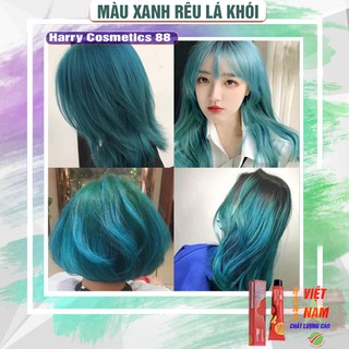 Thuốc nhuộm tóc Xanh rêu lá khói💖 [dưỡng tóc]  [lên màu chuẩn] tự nhuộm tóc tại nhà tặng kèm Oxy trợ nhuộm và gang tay