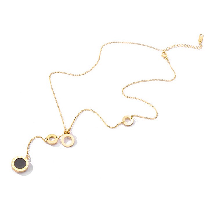 Dây chuyền nữ ttian chuỗi tròn rớt số la mã siêu đẹp, bền màu, chuẩn thời trang