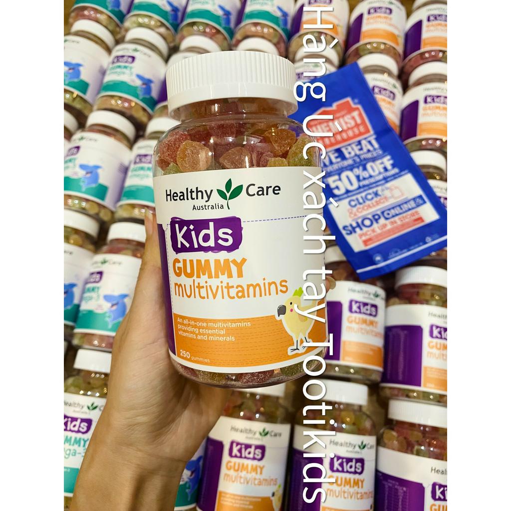 Kẹo gummies multivitamins Healthy care Úc bổ sung vitamin tổng hợp cho bé từ 2 tuổi