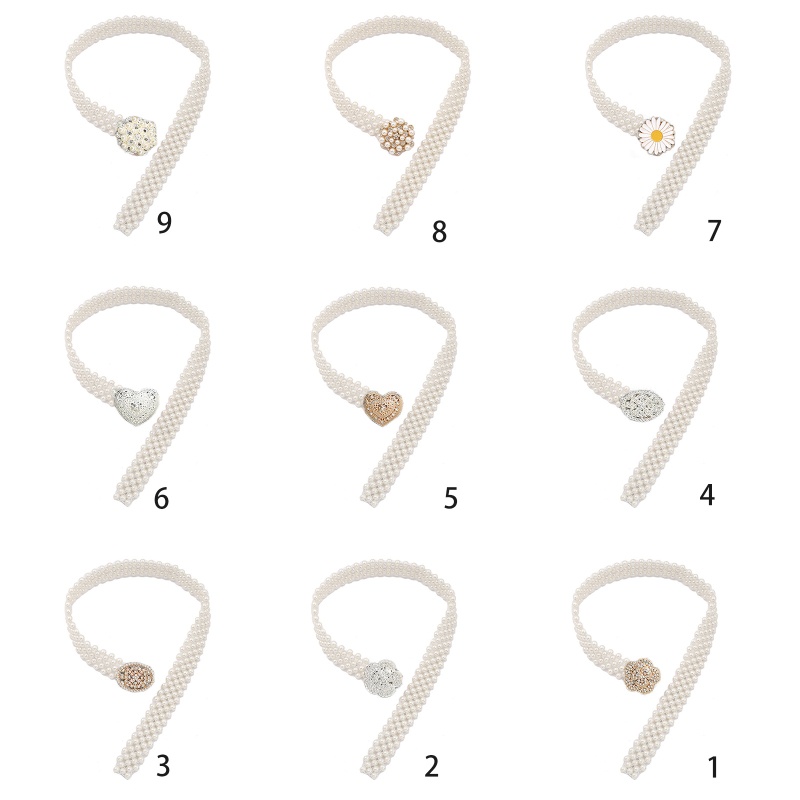 Dây Thắt Lưng Mỏng Đính Ngọc Trai Trang Trí Đầm Cưới