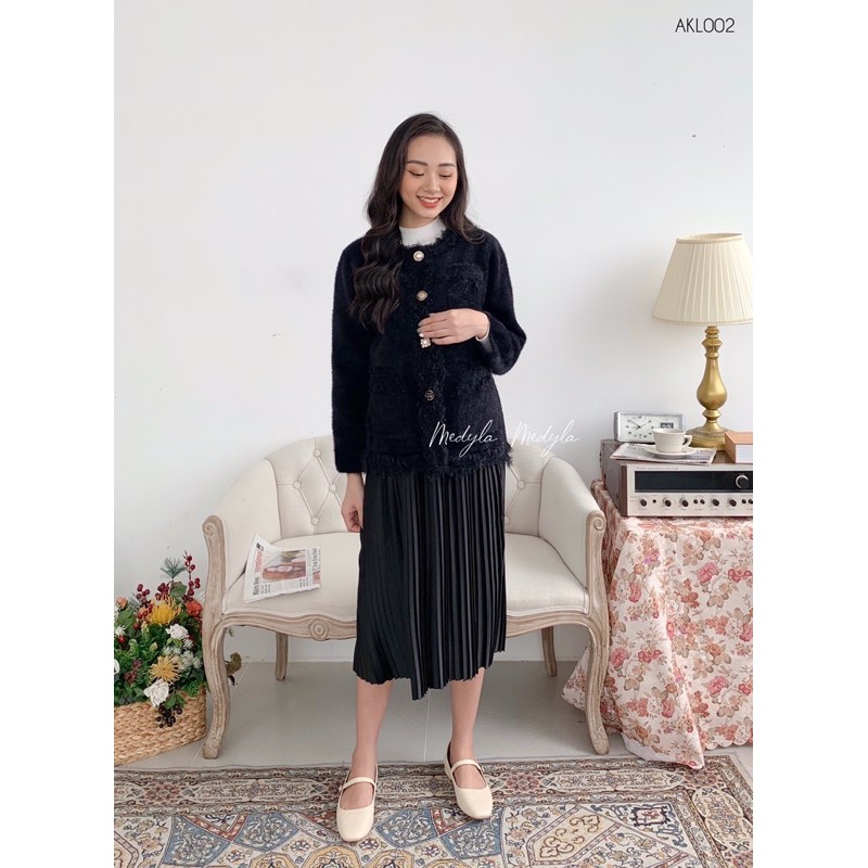 Áo khoác len lông mịn cao cấp - Áo Khoác Nữ Cardigan dáng ngắn hàng cao cấp thiết kế Medyla - AKL002 | BigBuy360 - bigbuy360.vn
