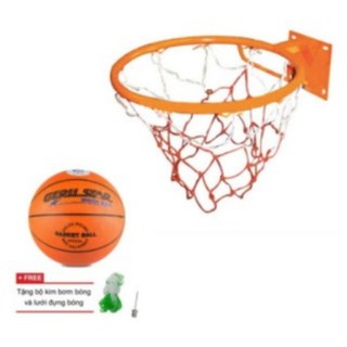 combo lưới vành 47cm + bóng rổ số 7