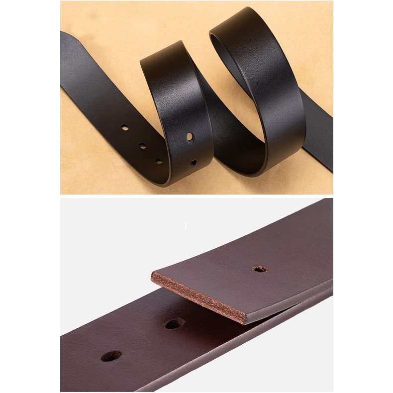 Thắt Lưng Da Thật 100% Khóa Cài Dài Chất Lượng Cao Cho Nam
