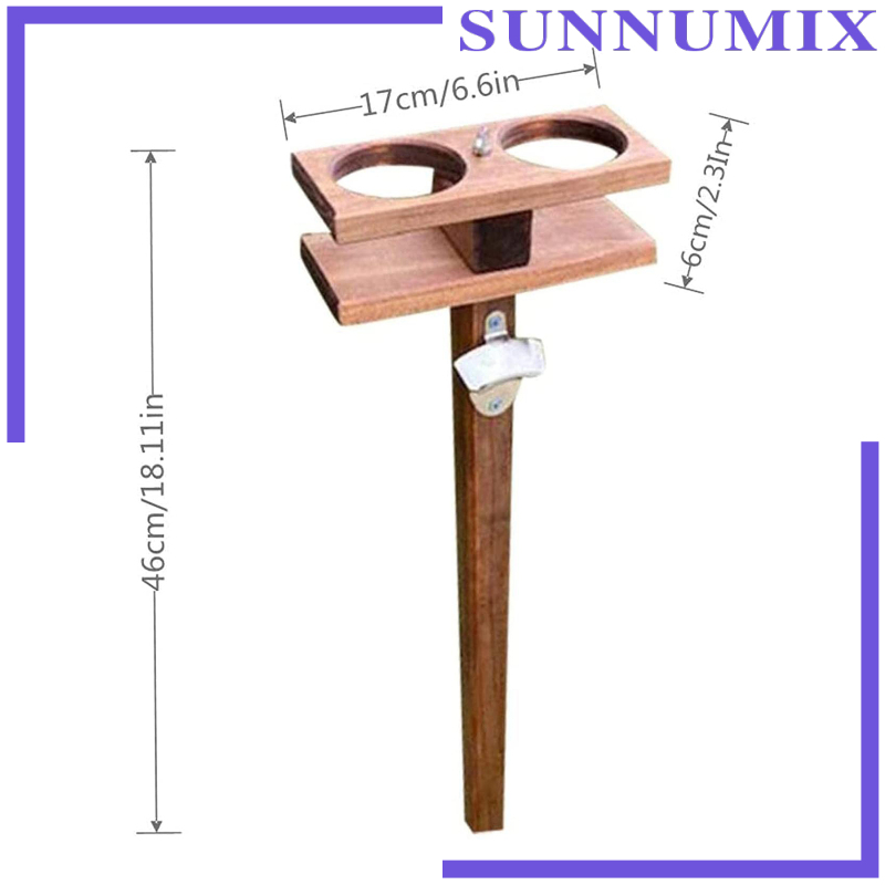 [SUNNIMIX]Portable Wine Table Compact BBQ Beach Party Camping Beer Cups Bottles Holder