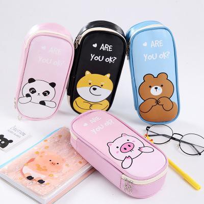 Hộp bút chó mèo động vật to HB32 heo cáo gấu cute dễ thương