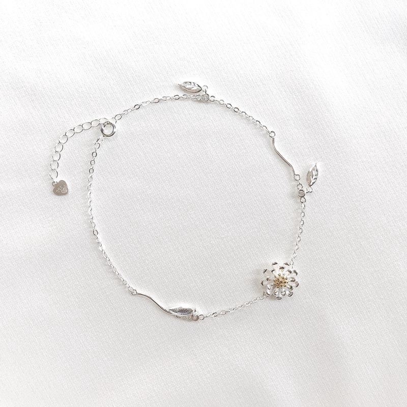 Lắc Chân Bạc Blue Peach Daisy Tini LC217 | BigBuy360 - bigbuy360.vn