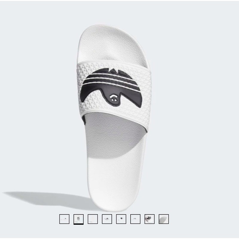 Dép SHMOOFOIL SLIDE trắng logo ma