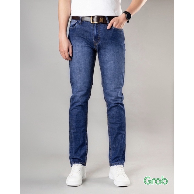 Quần jean nam Cambodia màu xanh rêu đậm Quần bò nam Ống đứng cao cấp Jeans co dãn đẹp thời trang vnxk HAIAN JEAN