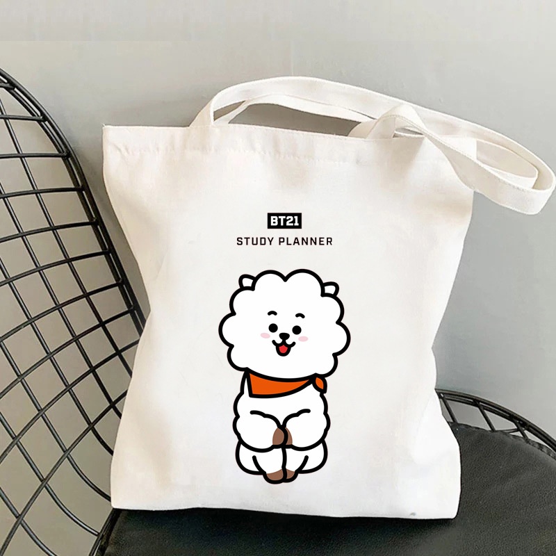 Túi Xách Vải canvas Jason BT21 bts Đa Năng Thời Trang Cho Nữ