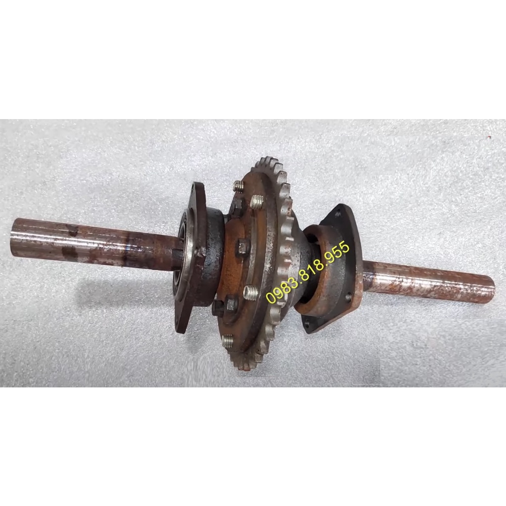 Visai xích kèm 2 đầu trục 25mm dài 15 đến 20cm