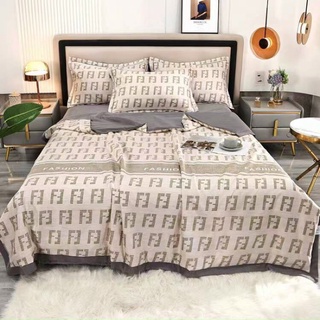 Bộ Chăn Ga Gối Lụa Thái 4 Món Cao Cấp, freesize, miễn phí bo chun