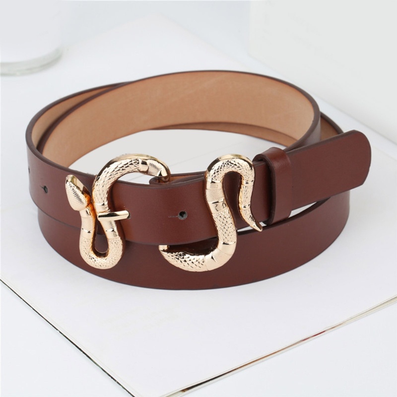 Dây Thắt Lưng Da Rắn Cài Khóa Có Thể Điều Chỉnh Thời Trang Cho Tuổi Teen