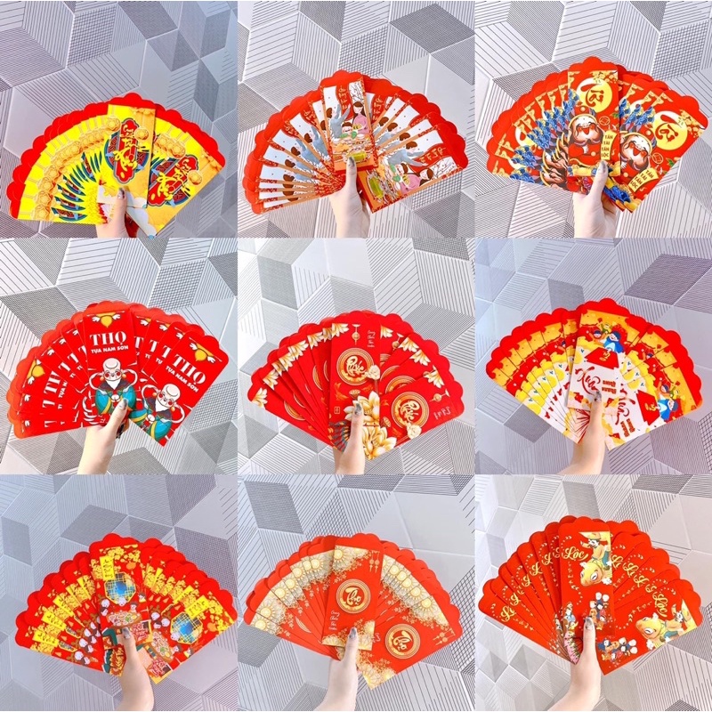 Combo 100 bao lì xì Tết nhiều hình