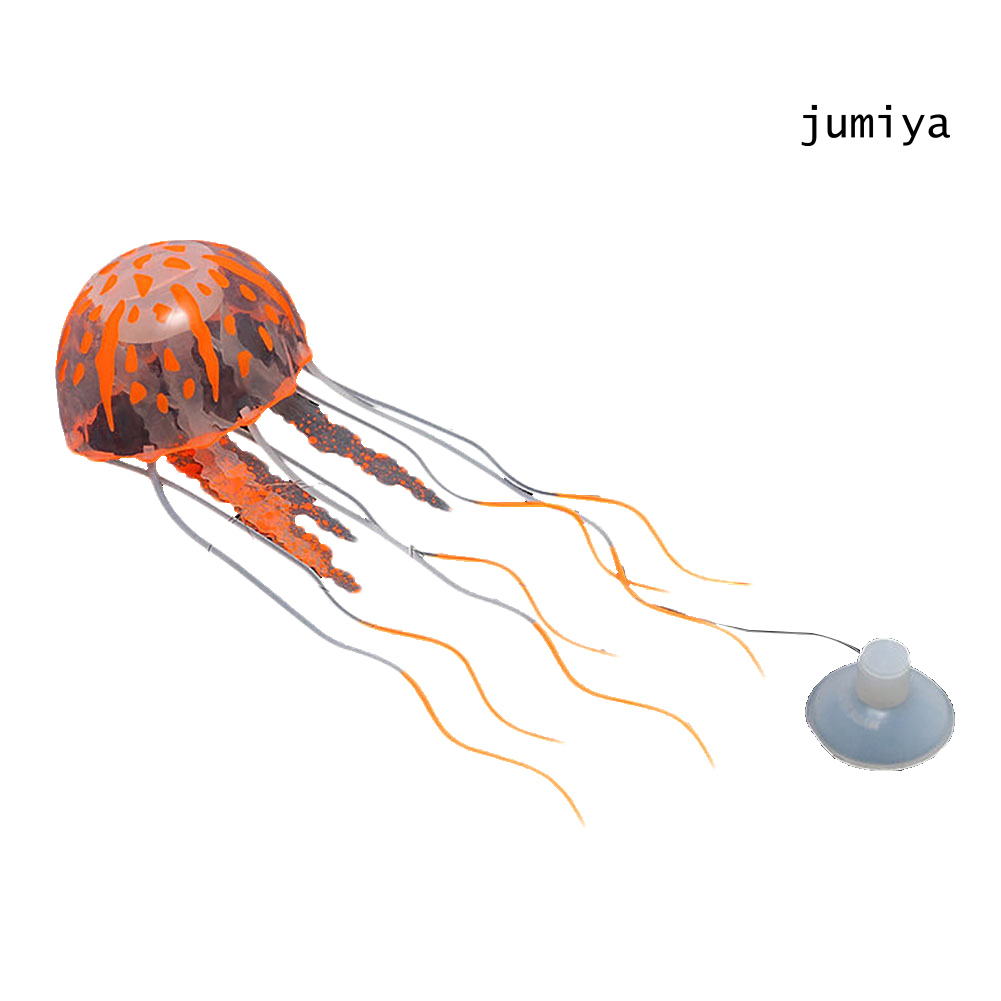 Đồ trang trí bể cá hình sứa phát quang bằng nhựa chất lượng cao