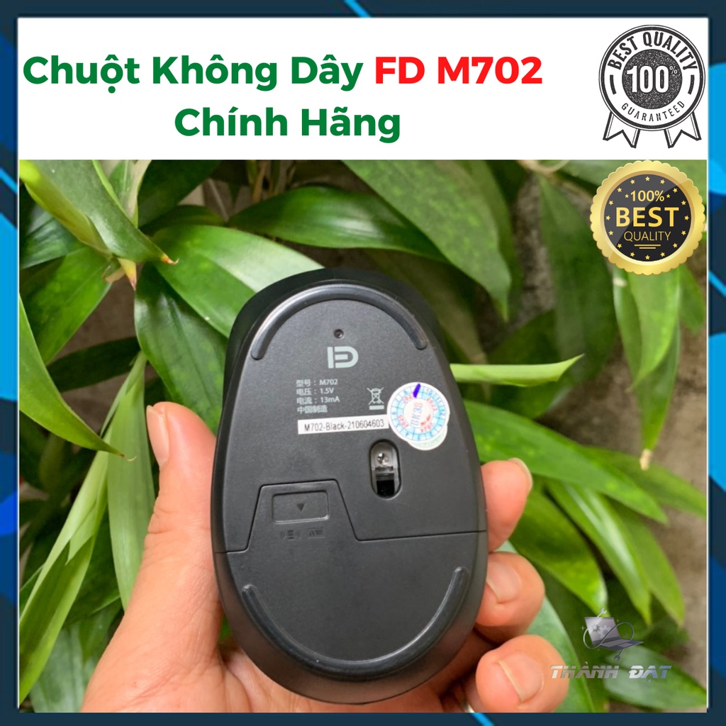 Chuột không dây FD Silent M702 Im lặng, Chuột cơ bản 2.4G USB Dongle, 1500DPI, Quang học, Chế độ ngủ tự động