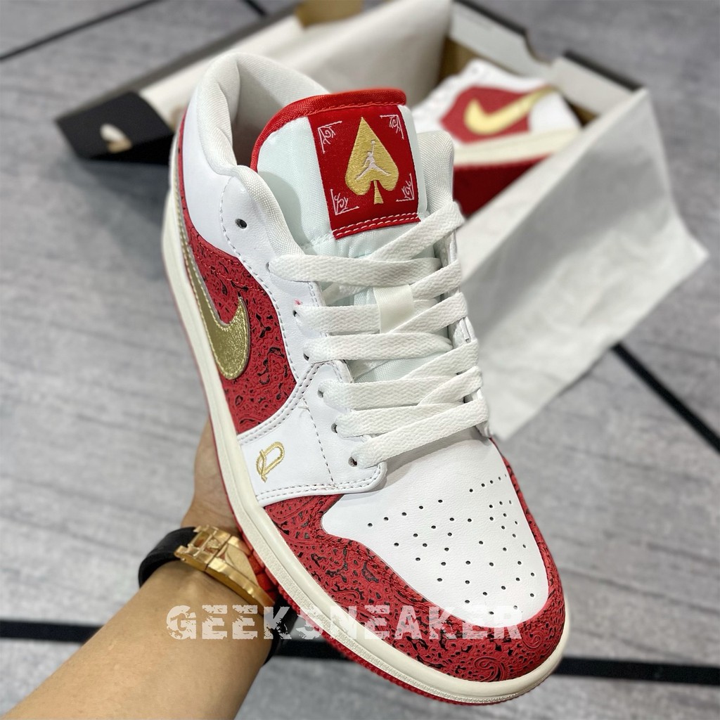 [GeekSneaker] Giày Jordan 1 Low “Spades”-  Thần Bài
