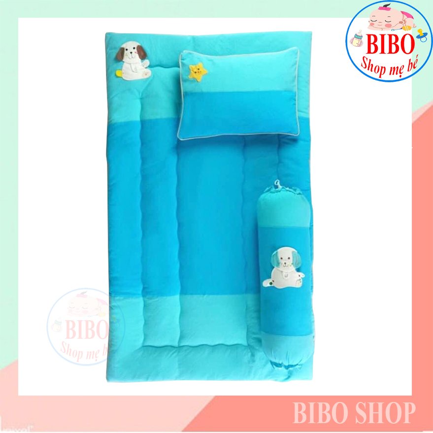 TRỌN BỘ NỆM GỐI CHO BÉ ĐI HỌC MẦM NON,TIỂU HỌC VẢI COTTON MÁT